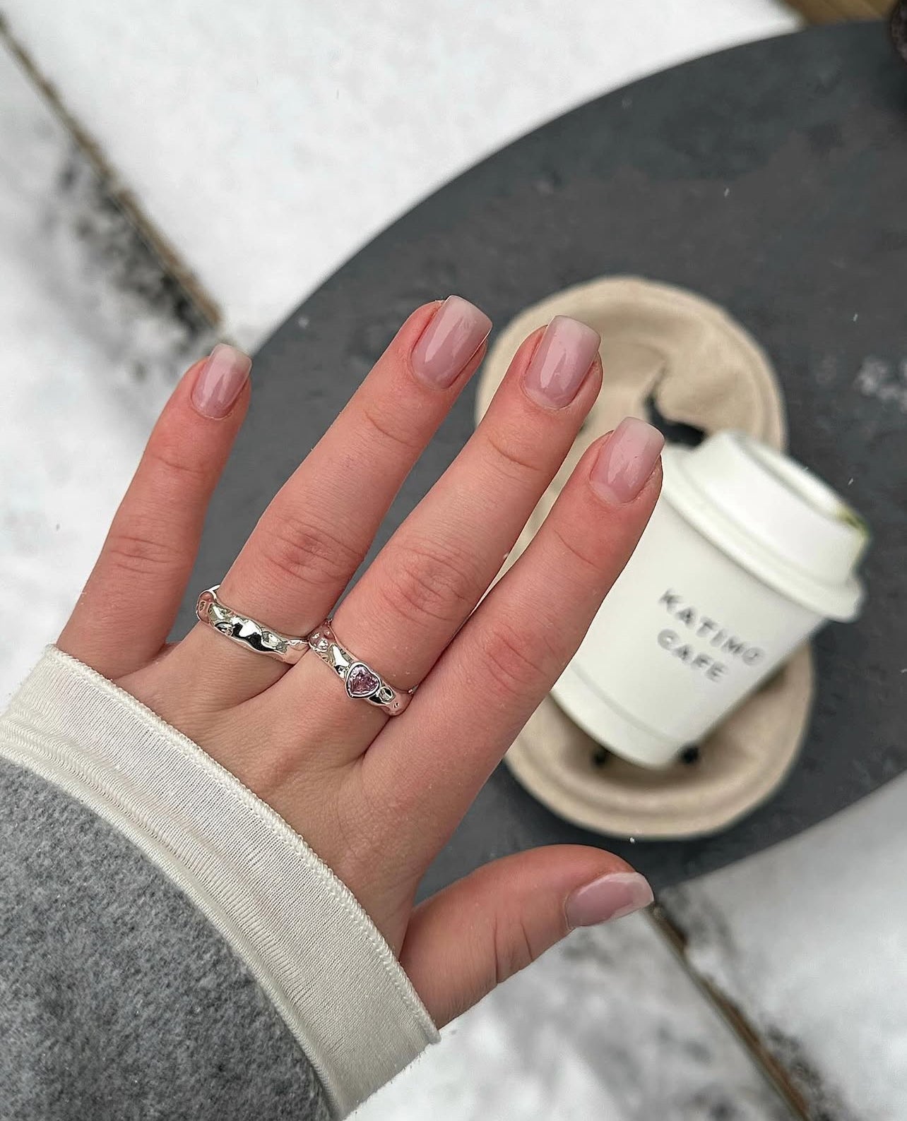 Set of rings with hearts