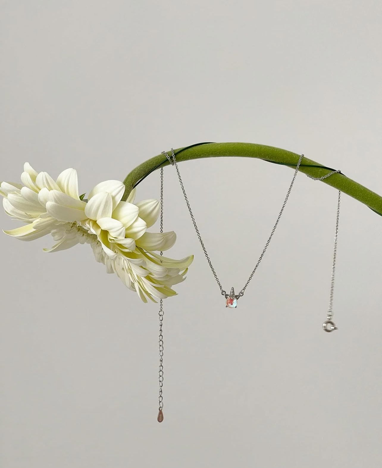 Moonlit Dew Necklace with Lunar Etherite Stone